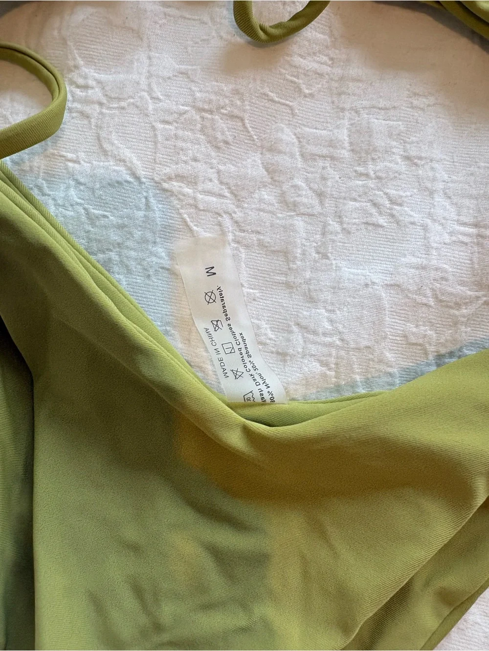 SHEIN Olive Tie-Side Bandeau Bikini Set